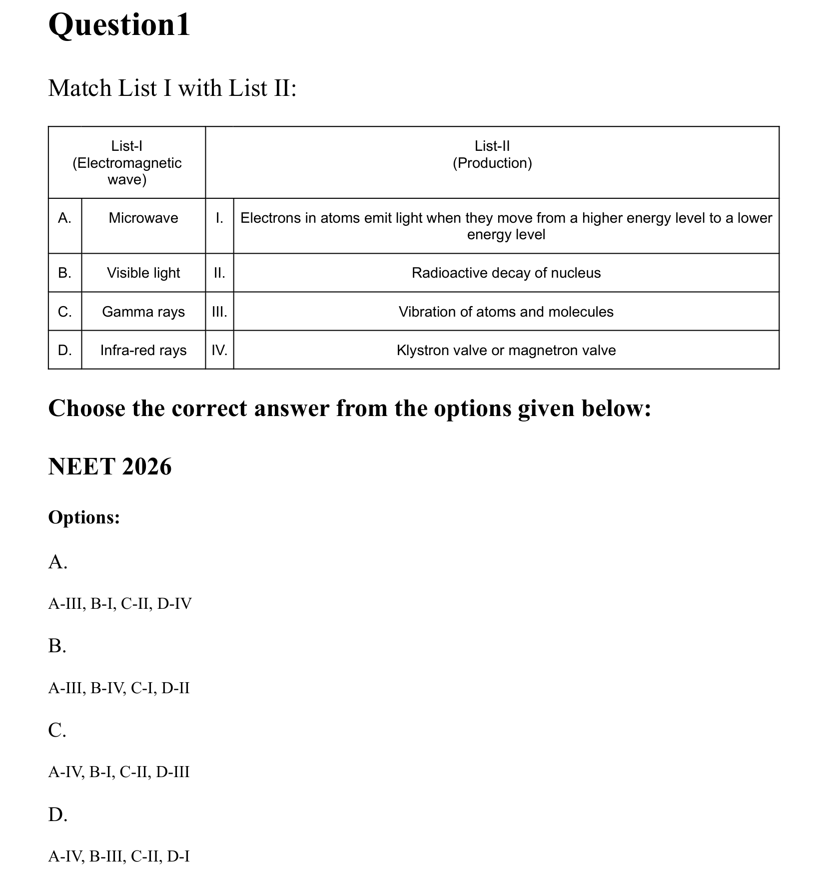 Electromagnetic Waves question 1