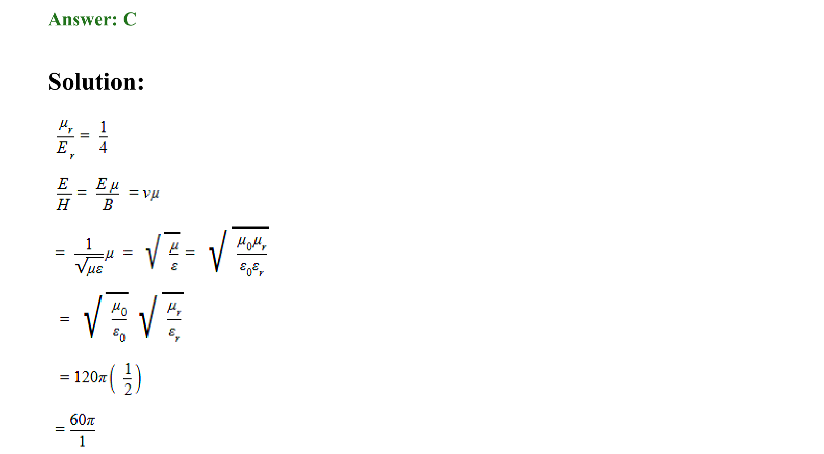Electromagnetic Waves solution 6