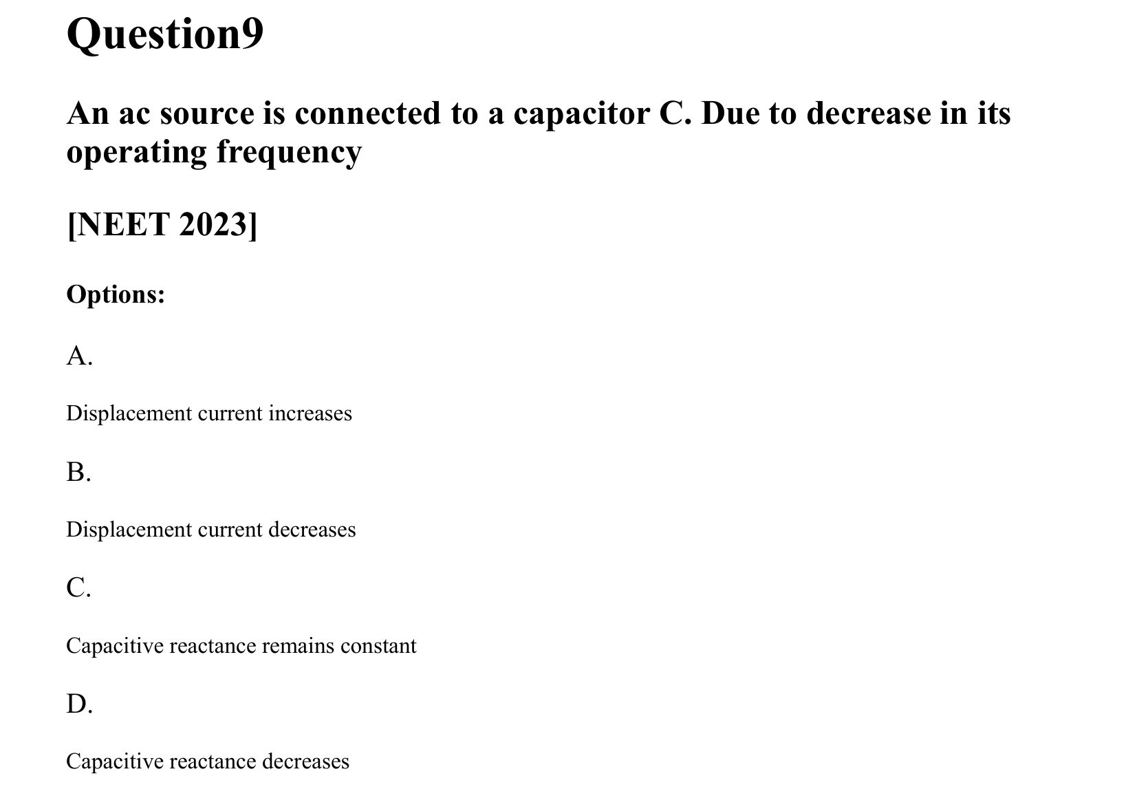 Electromagnetic Waves question 9