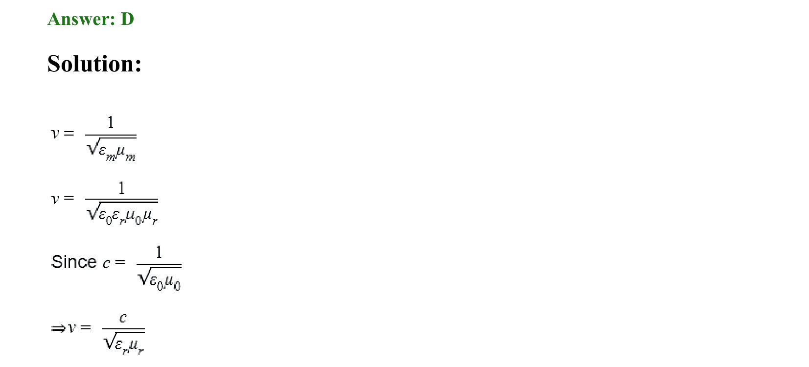 Electromagnetic Waves solution 12