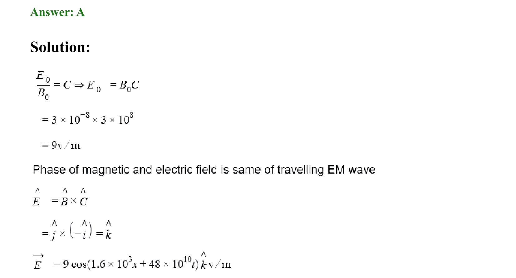 Electromagnetic Waves solution 13
