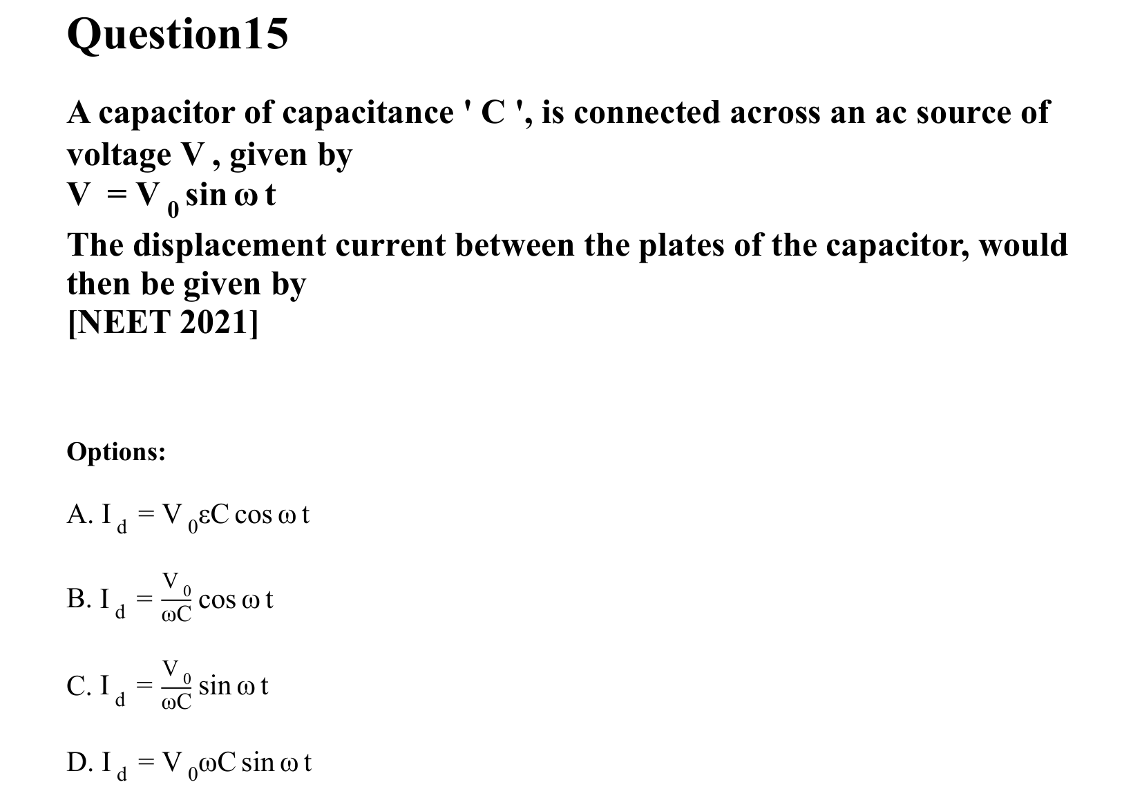 Electromagnetic Waves question 15
