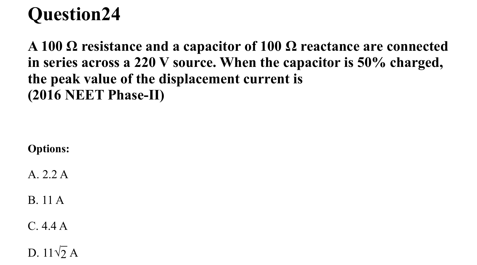 Electromagnetic Waves question 24