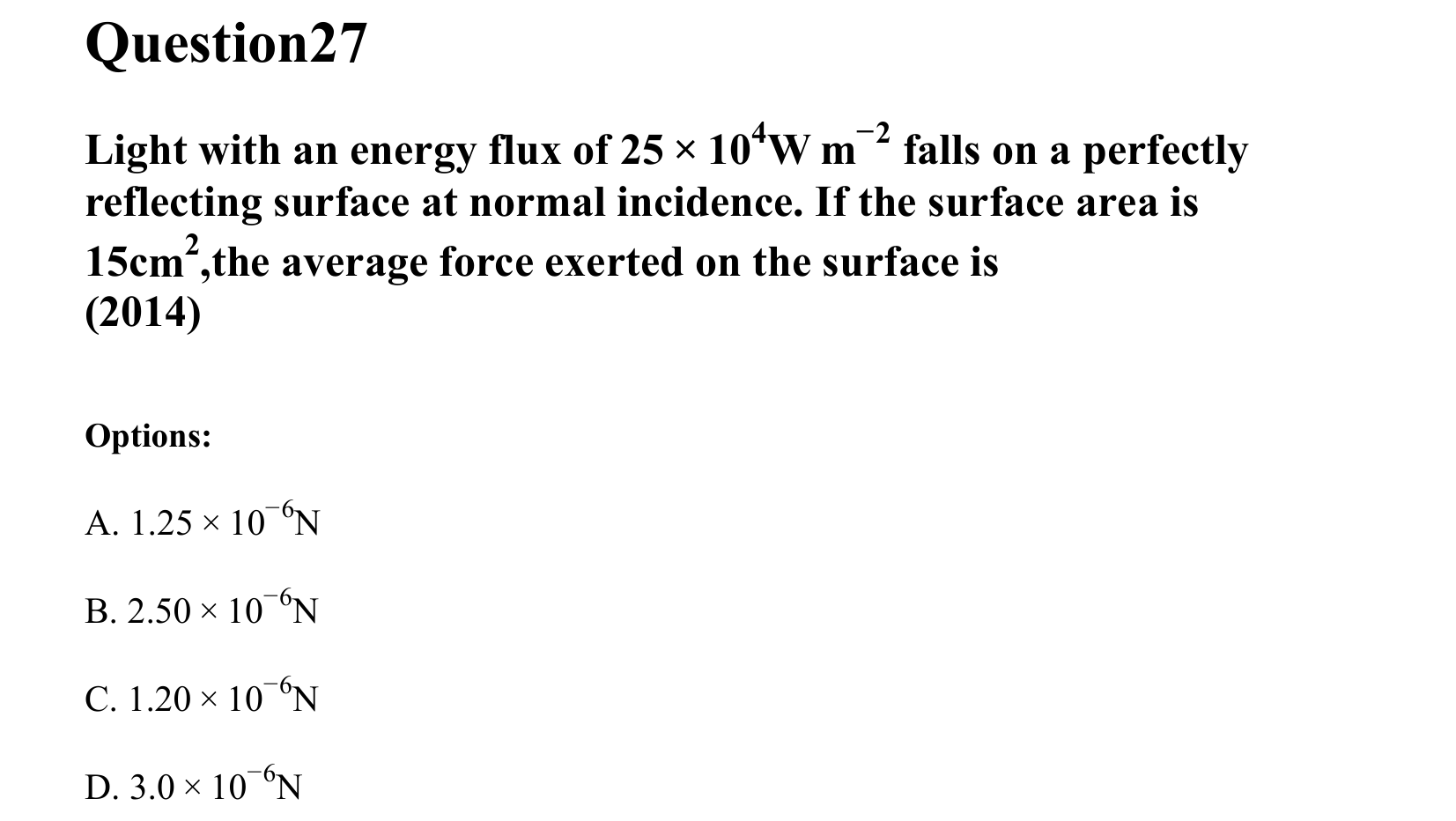 Electromagnetic Waves question 27