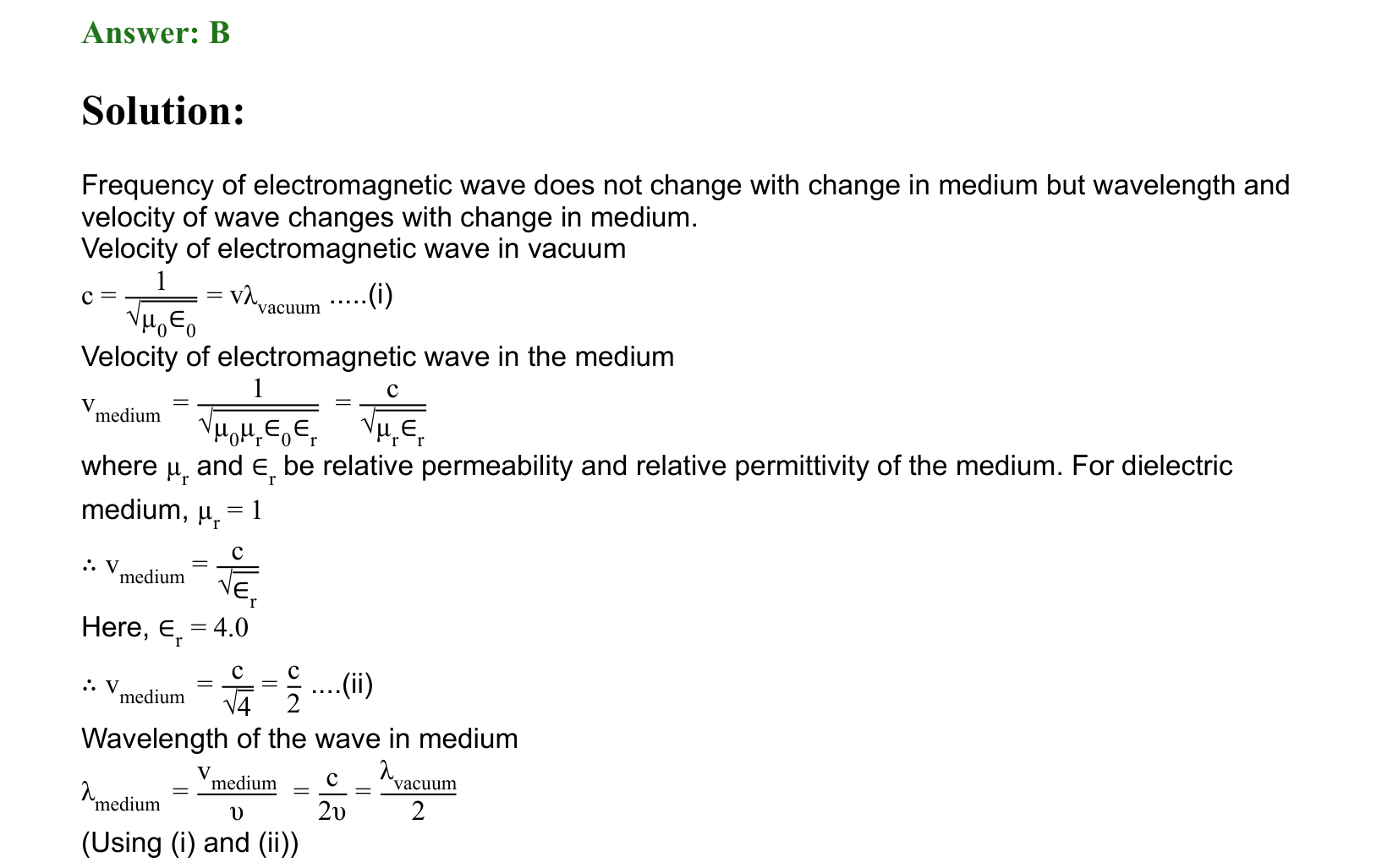 Electromagnetic Waves solution 29