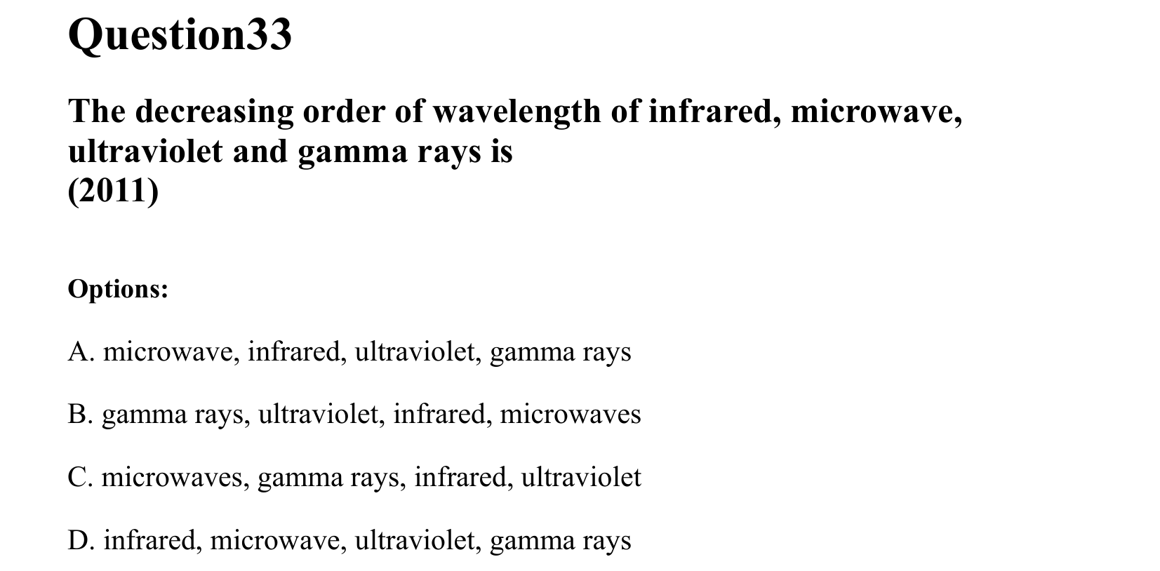 Electromagnetic Waves question 33