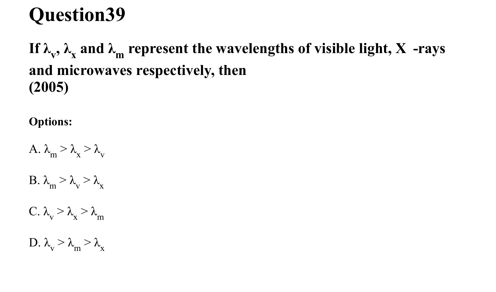 Electromagnetic Waves question 39