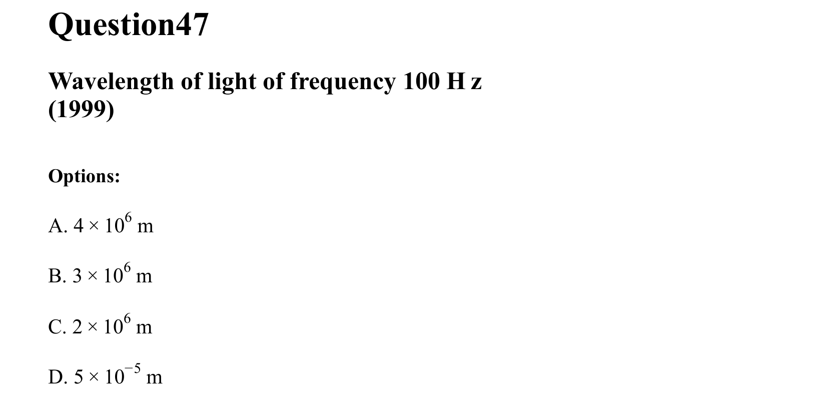 Electromagnetic Waves question 47