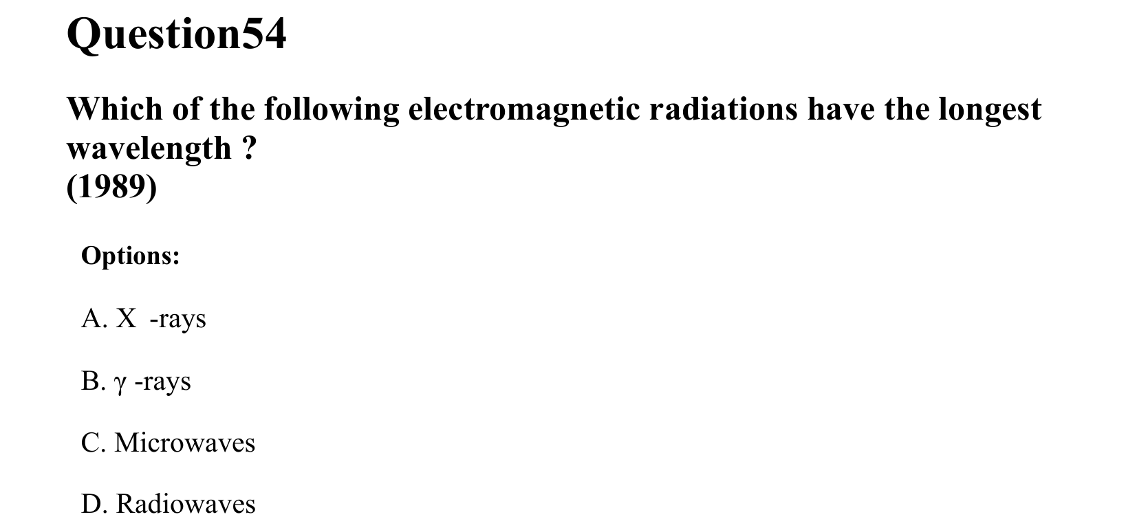 Electromagnetic Waves question 54