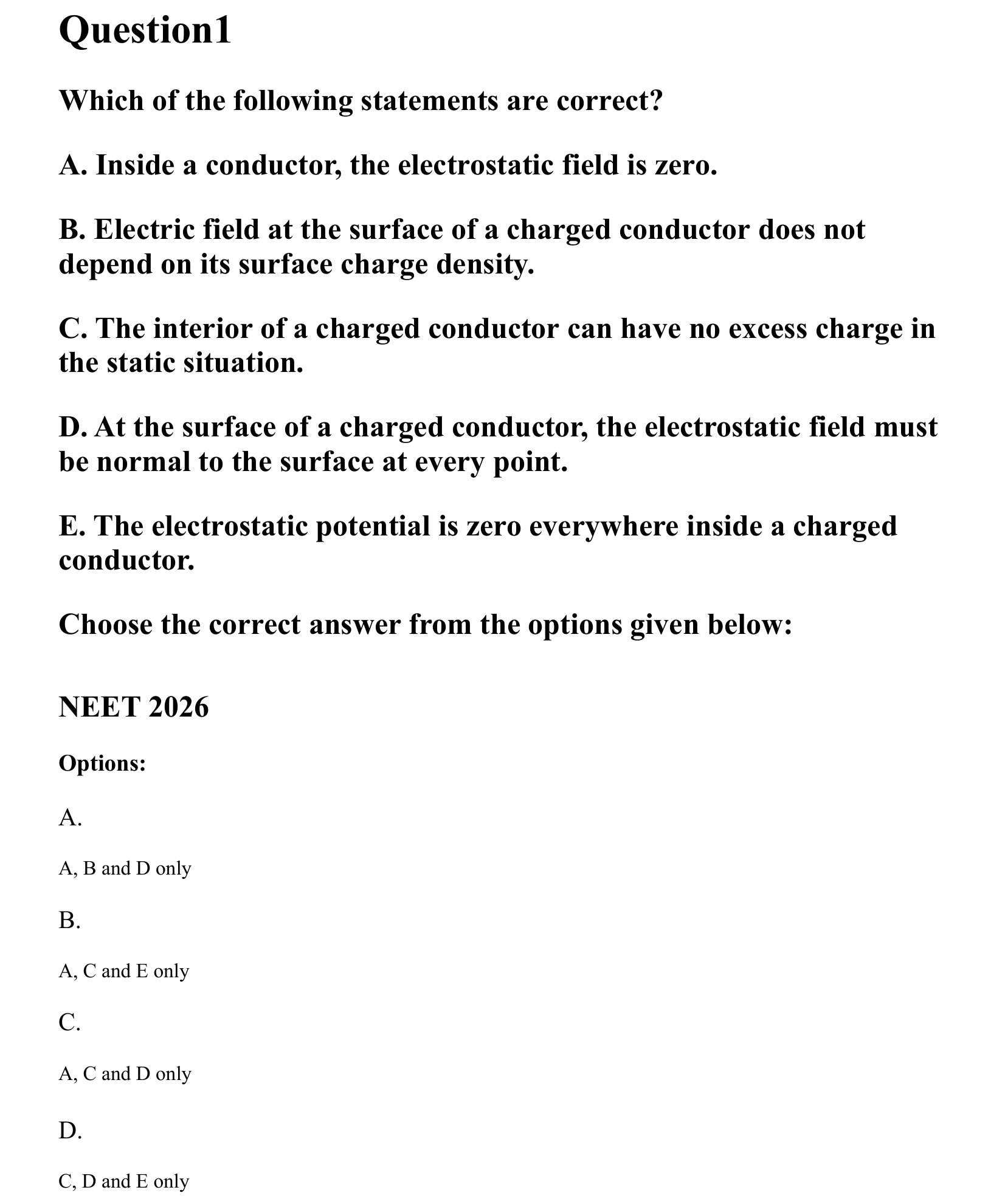 Electrostatics question 1