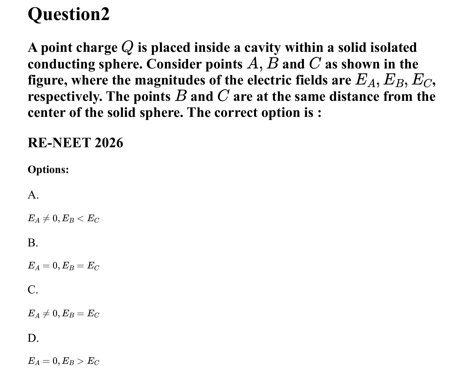 Electrostatics question 2