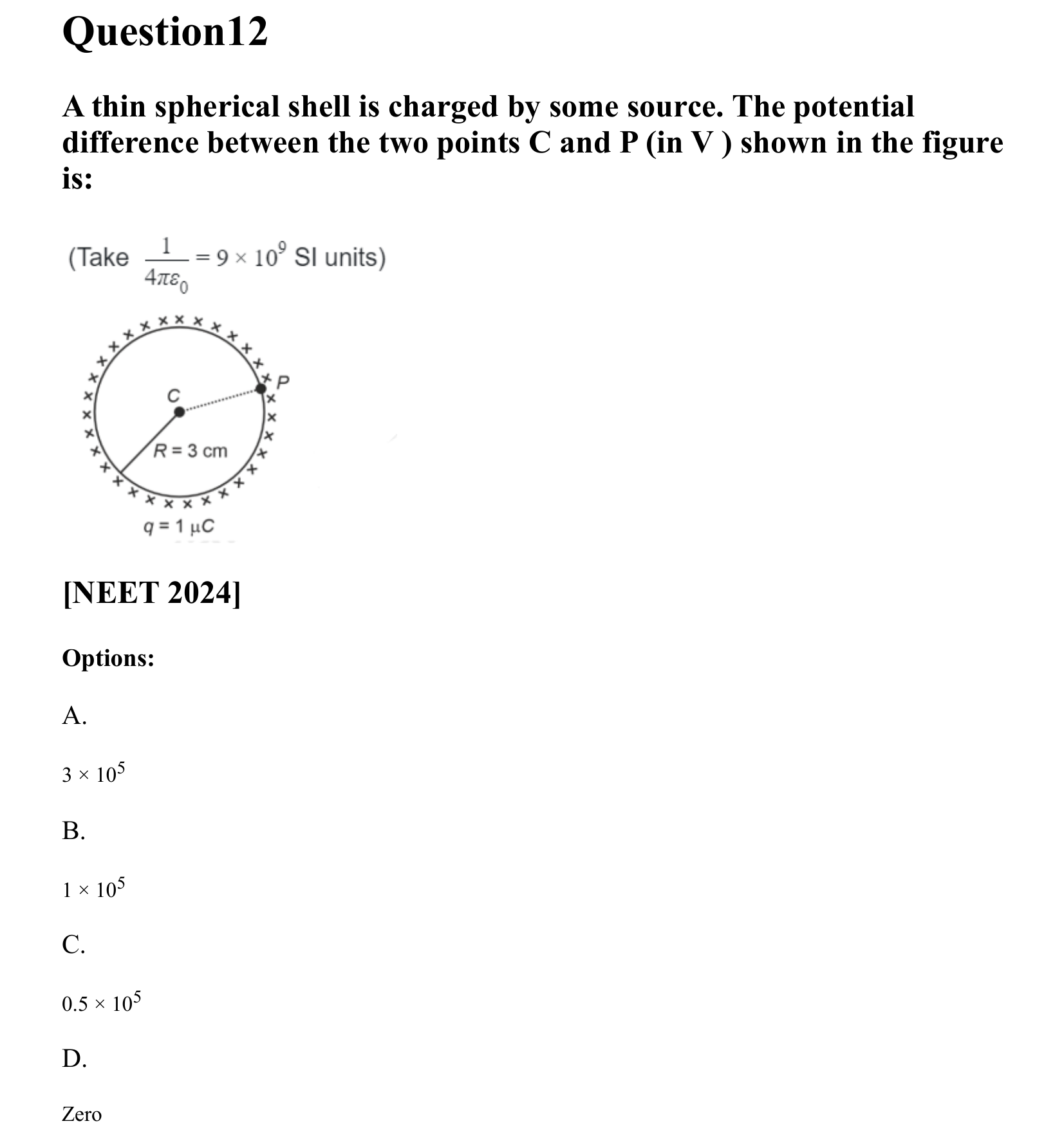 Electrostatics question 12