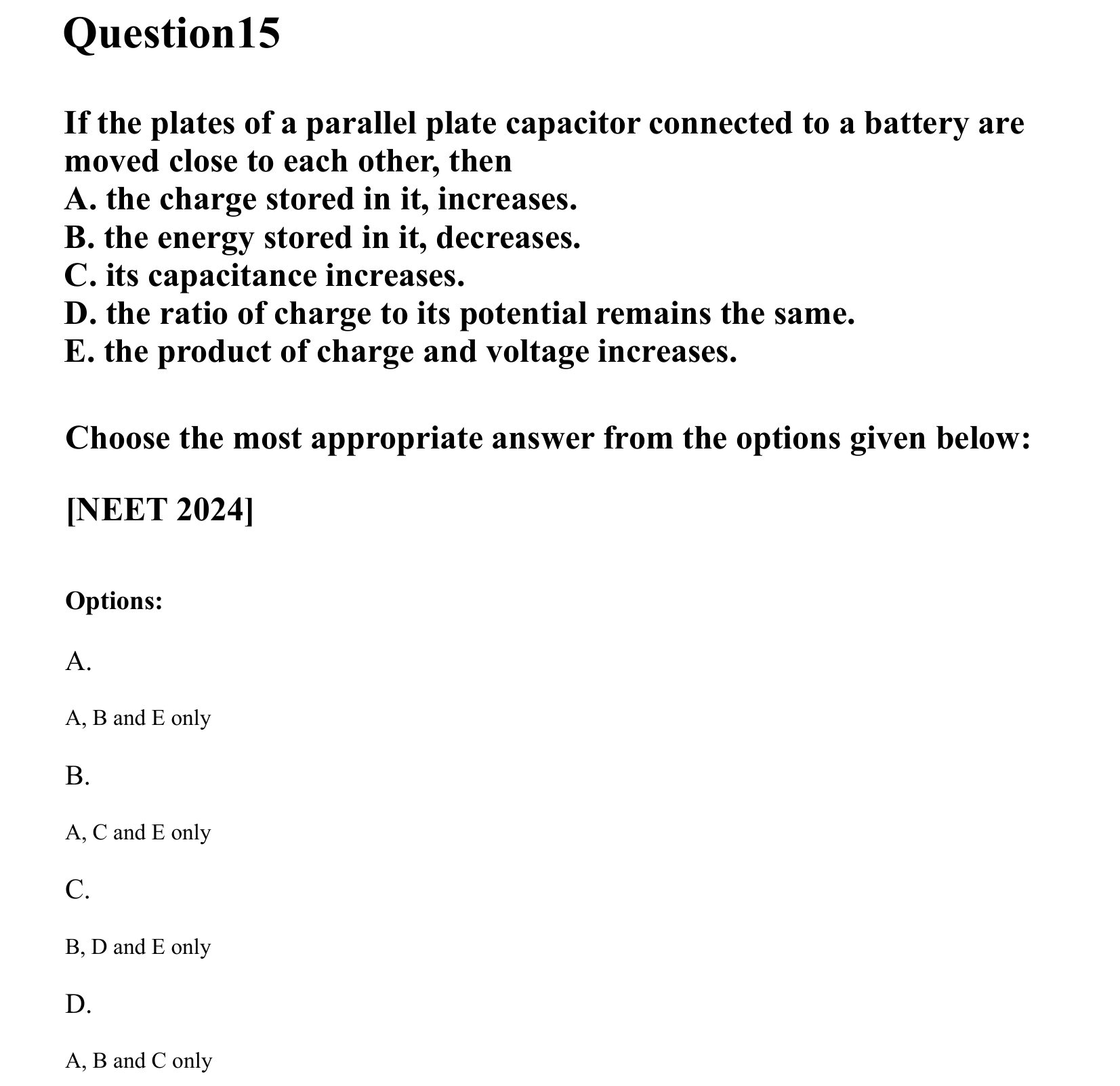 Electrostatics question 15