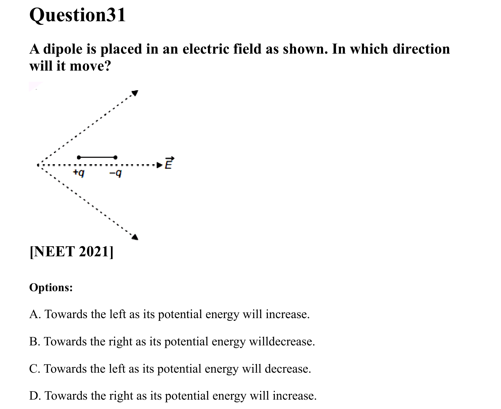 Electrostatics question 31