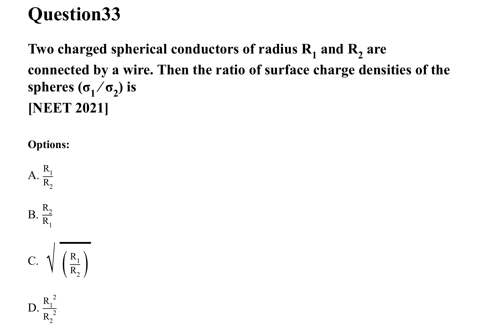 Electrostatics question 33