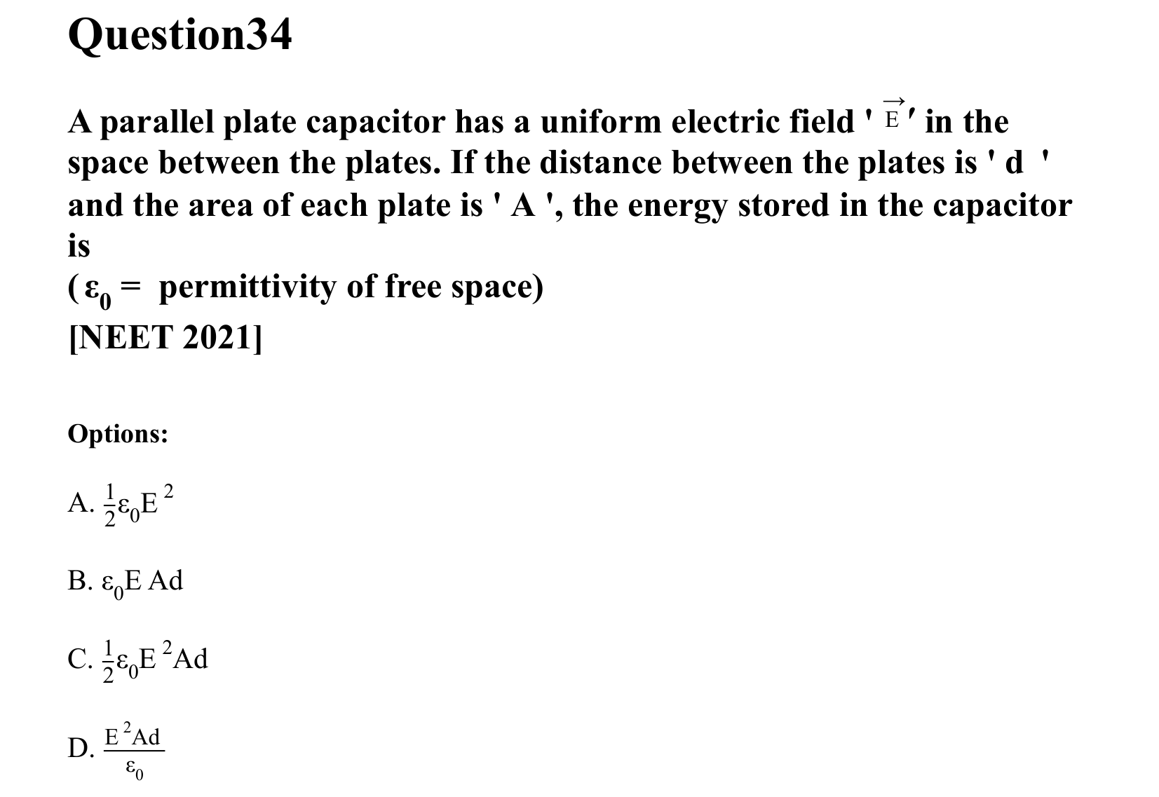 Electrostatics question 34
