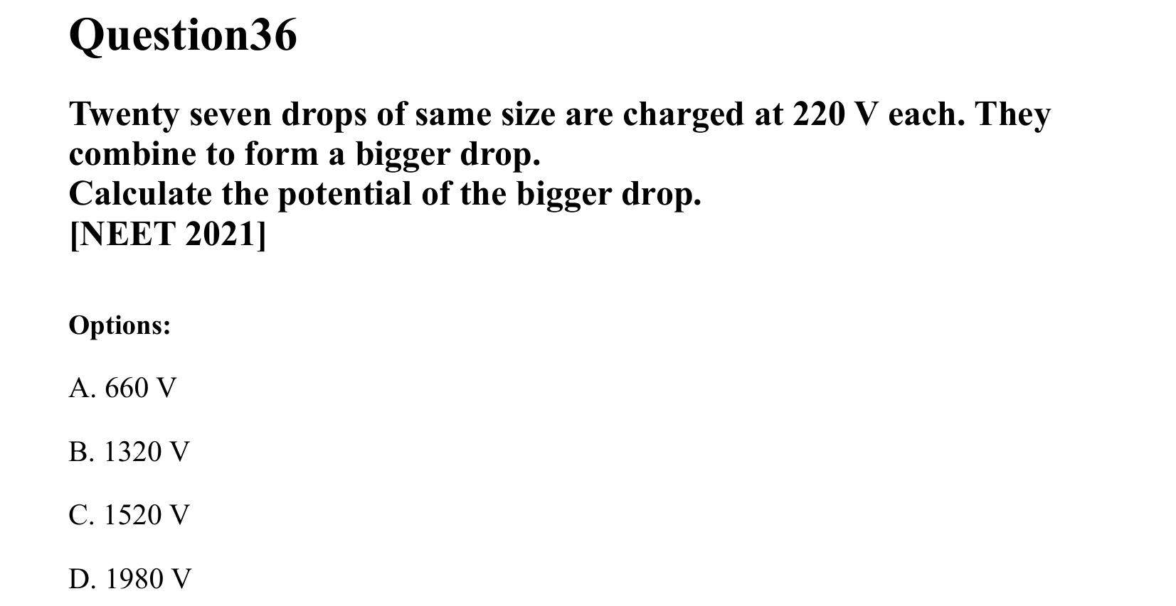 Electrostatics question 36