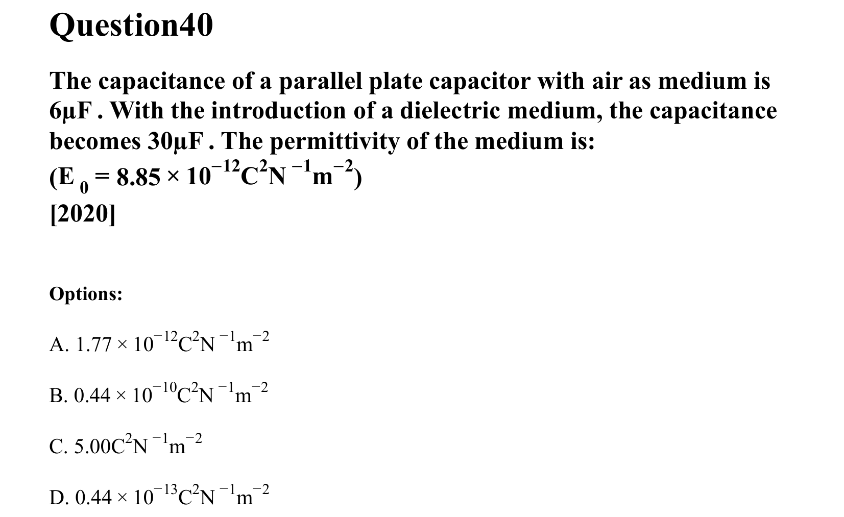Electrostatics question 40