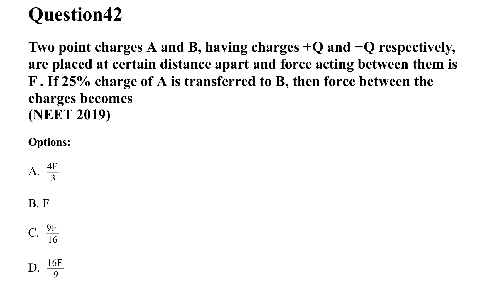 Electrostatics question 42