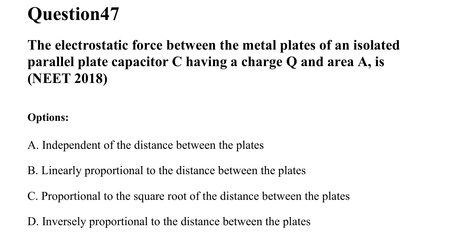 Electrostatics question 47