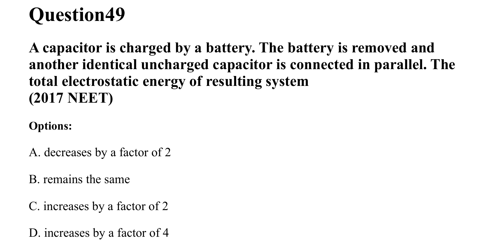Electrostatics question 49