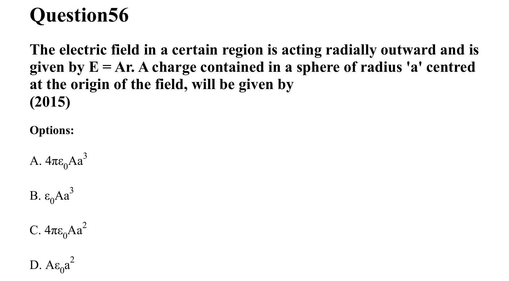Electrostatics question 56