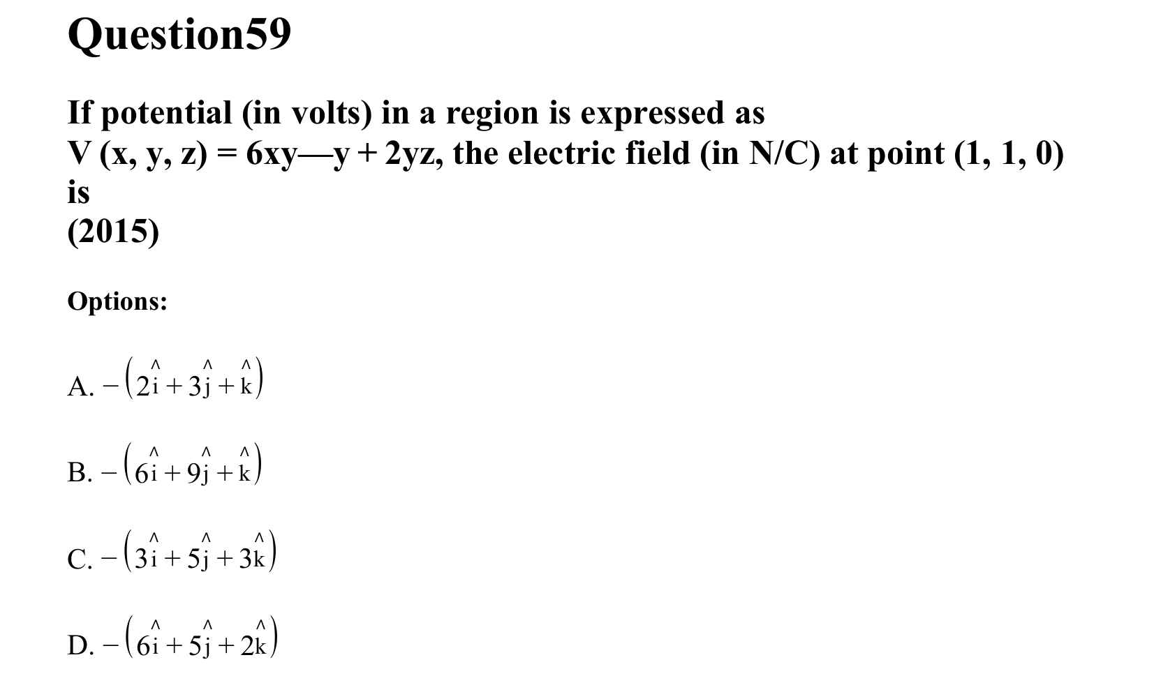 Electrostatics question 59