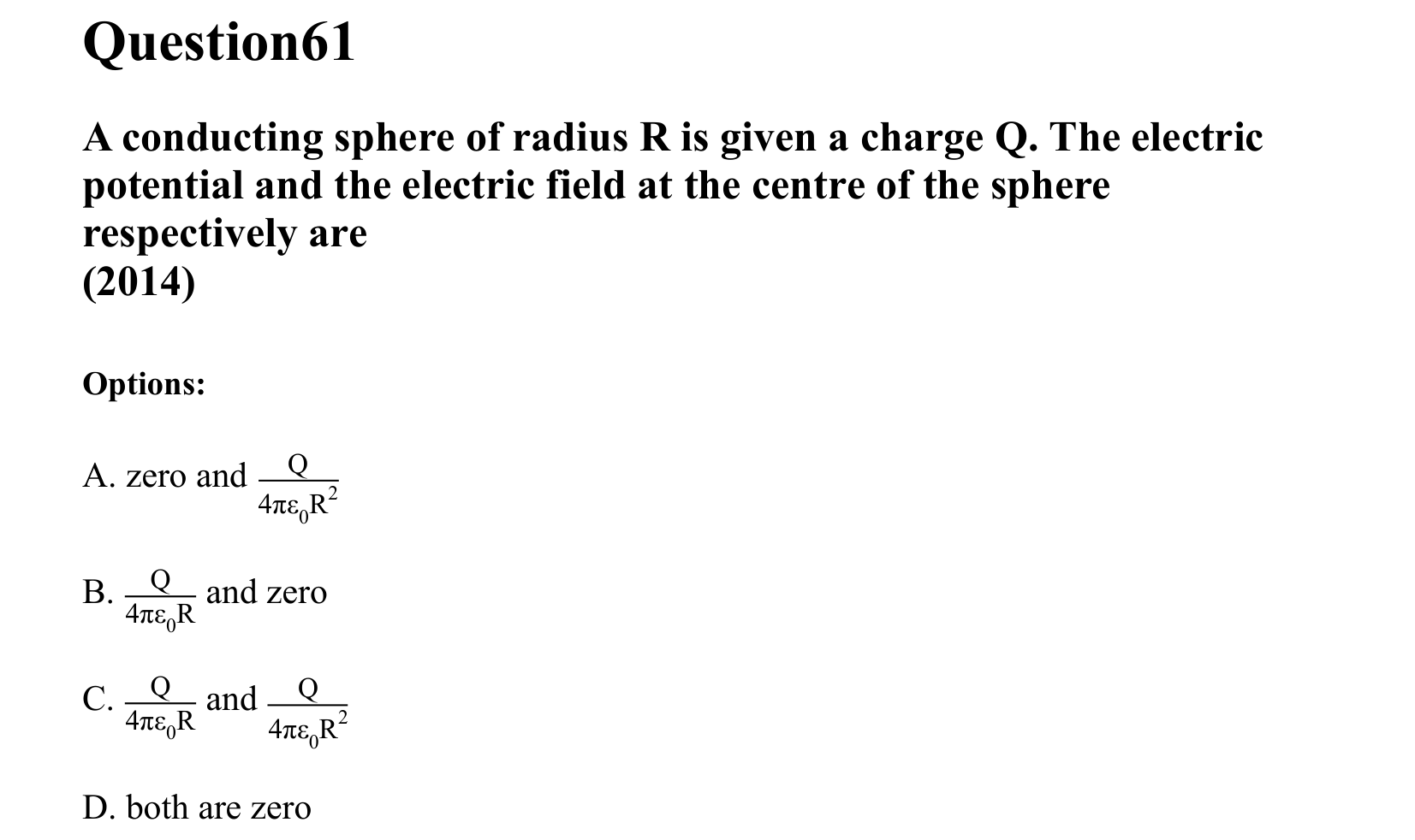 Electrostatics question 61