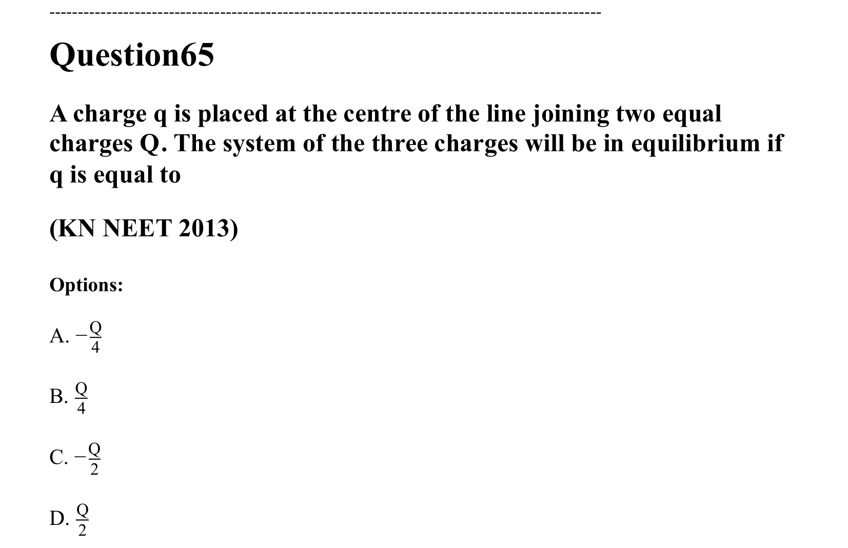 Electrostatics question 65