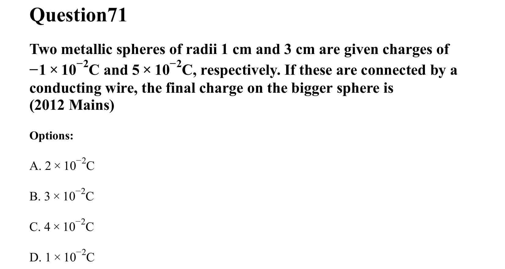 Electrostatics question 71