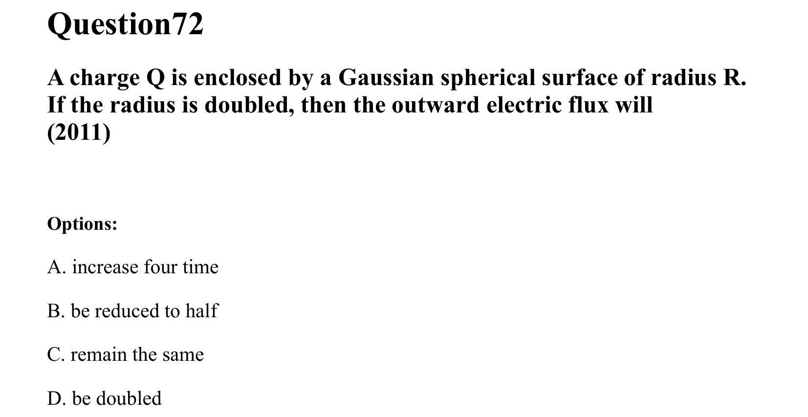 Electrostatics question 72