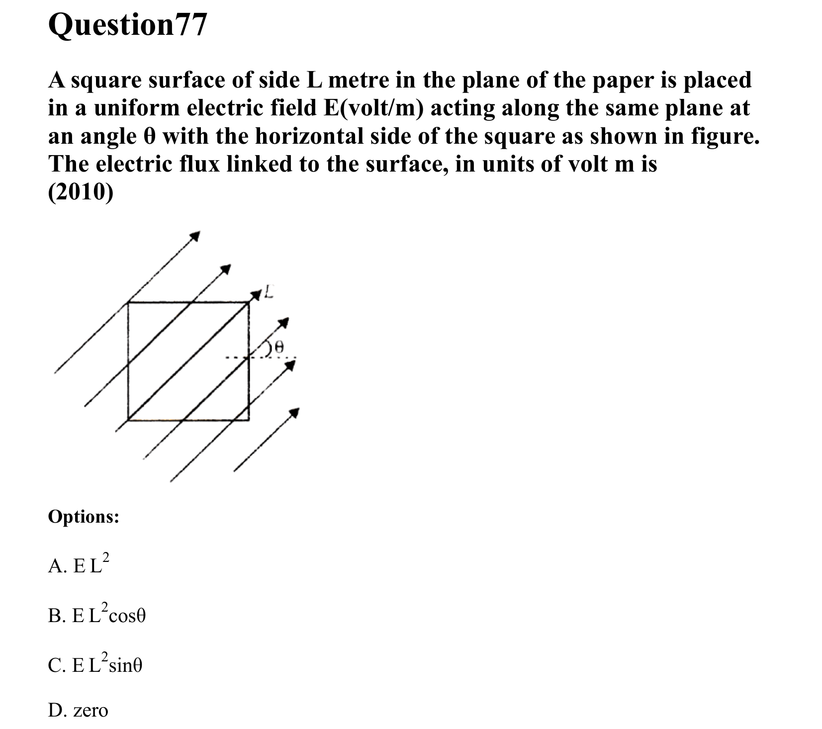 Electrostatics question 77