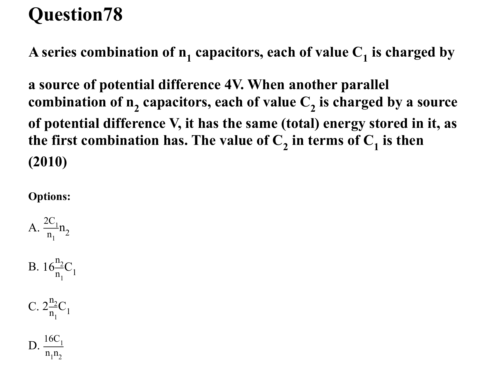 Electrostatics question 78