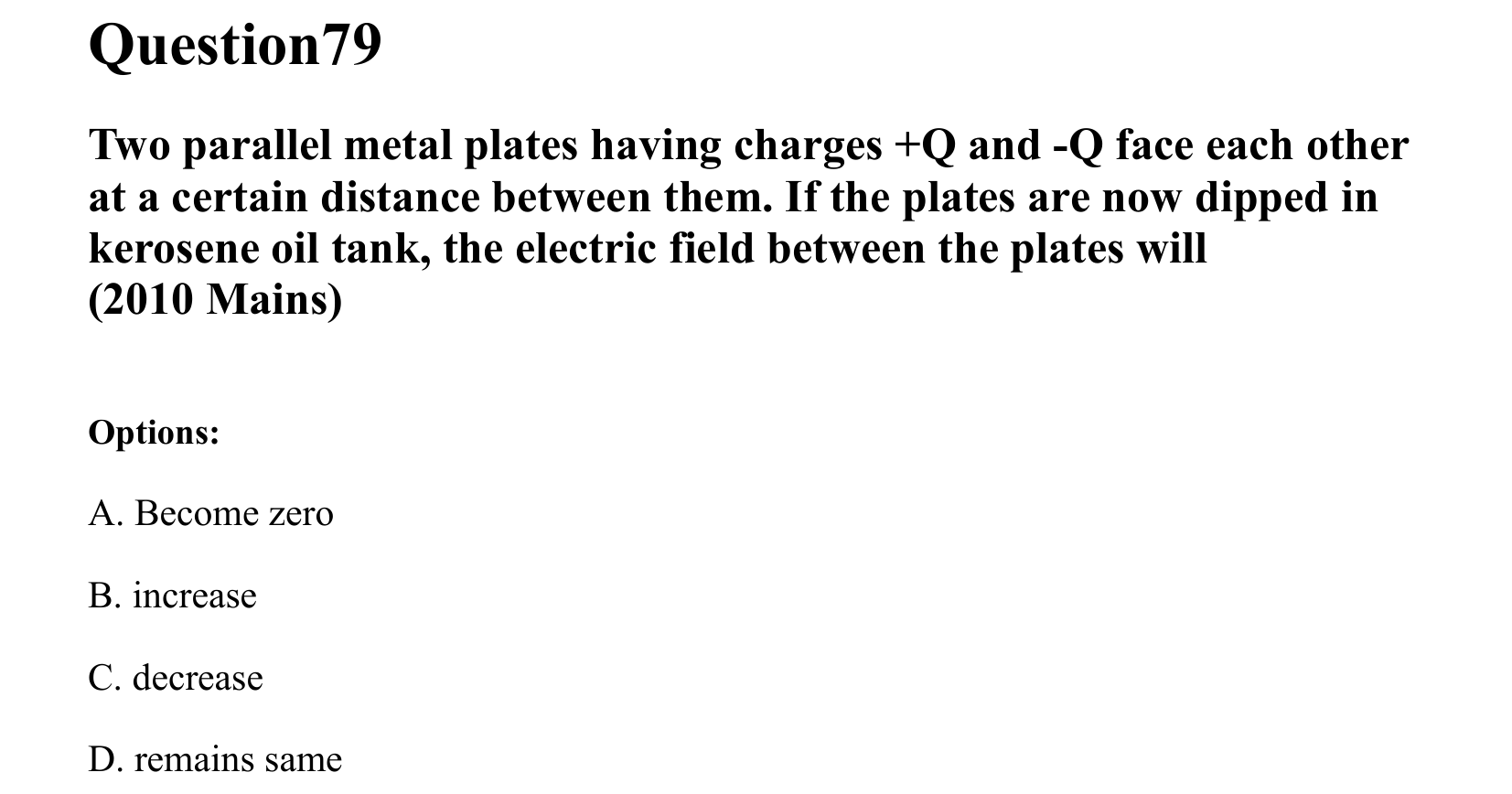 Electrostatics question 79
