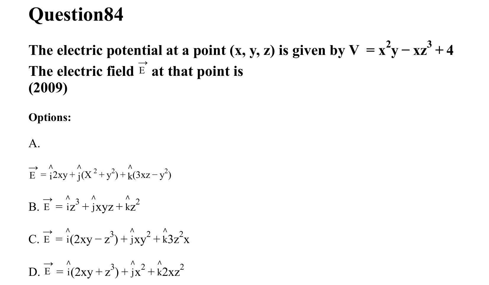 Electrostatics question 84