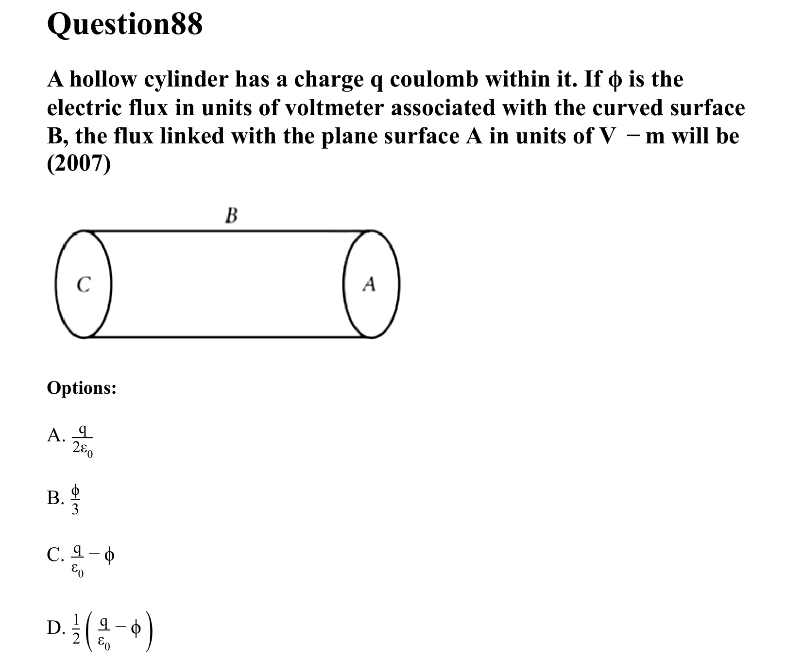 Electrostatics question 88