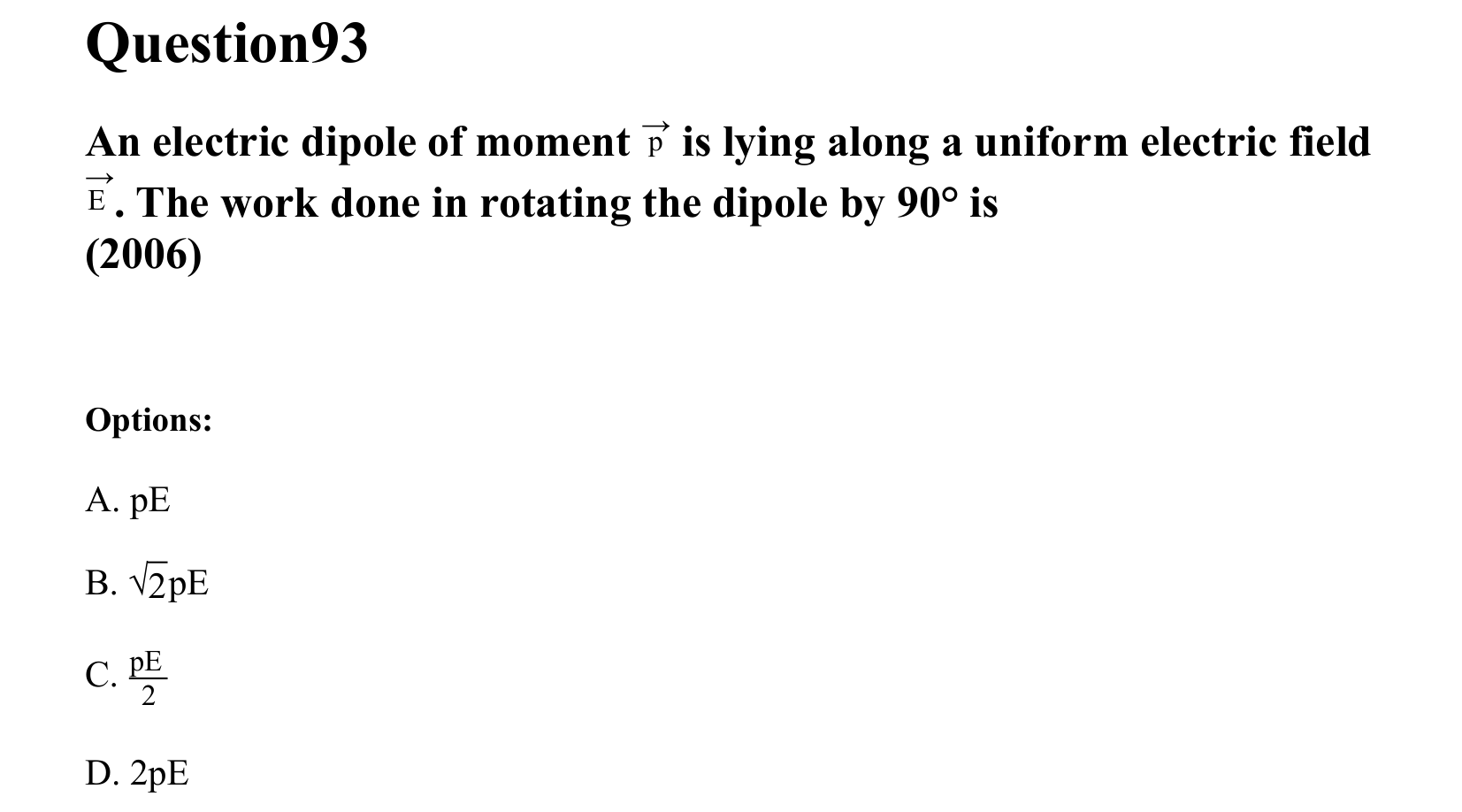 Electrostatics question 93