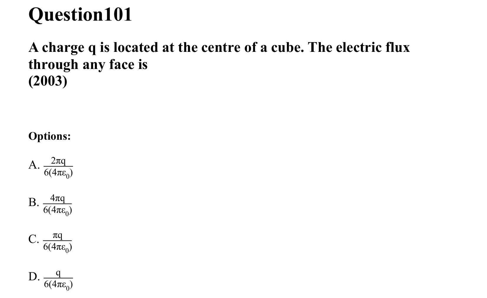 Electrostatics question 101