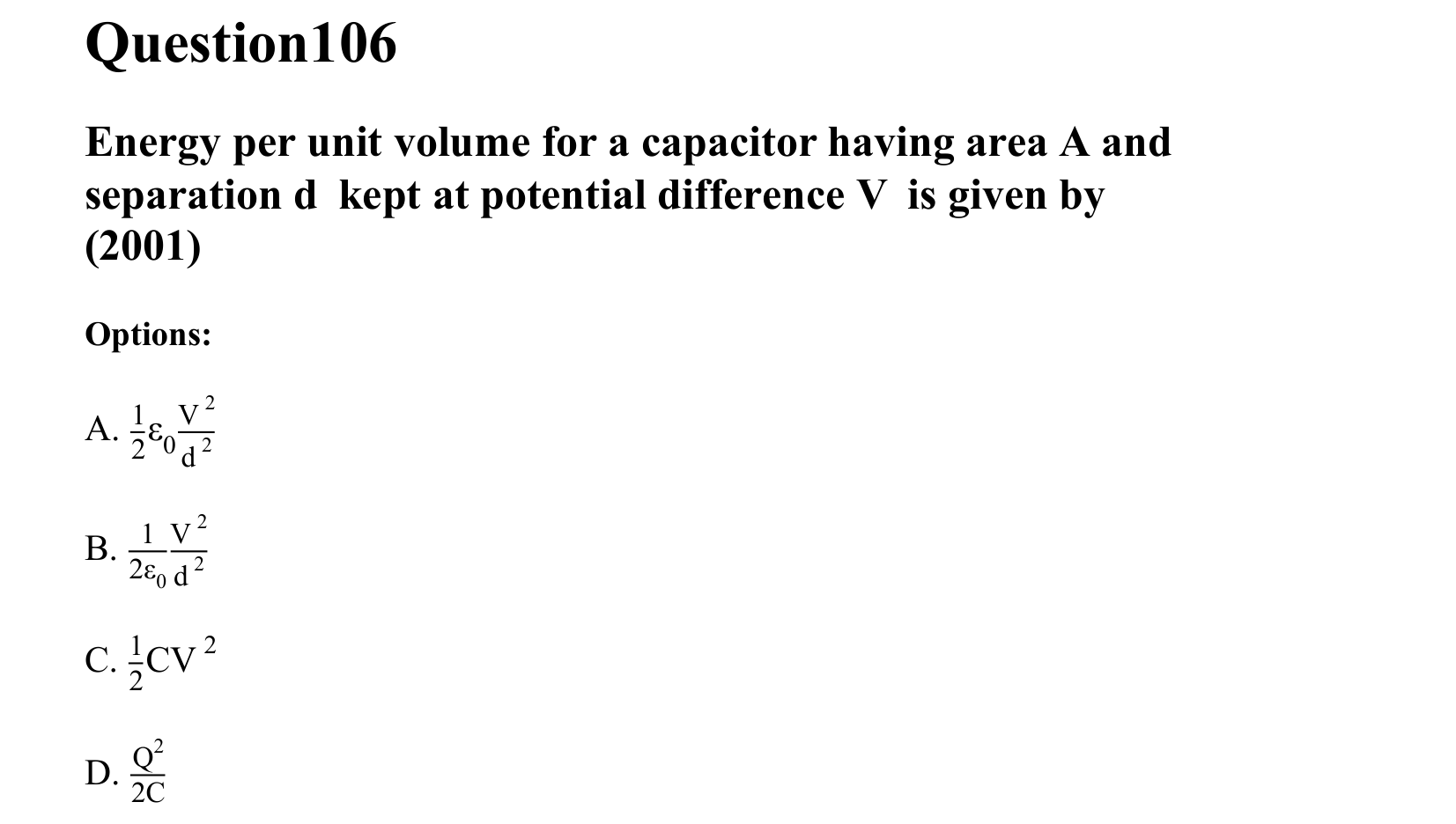 Electrostatics question 106