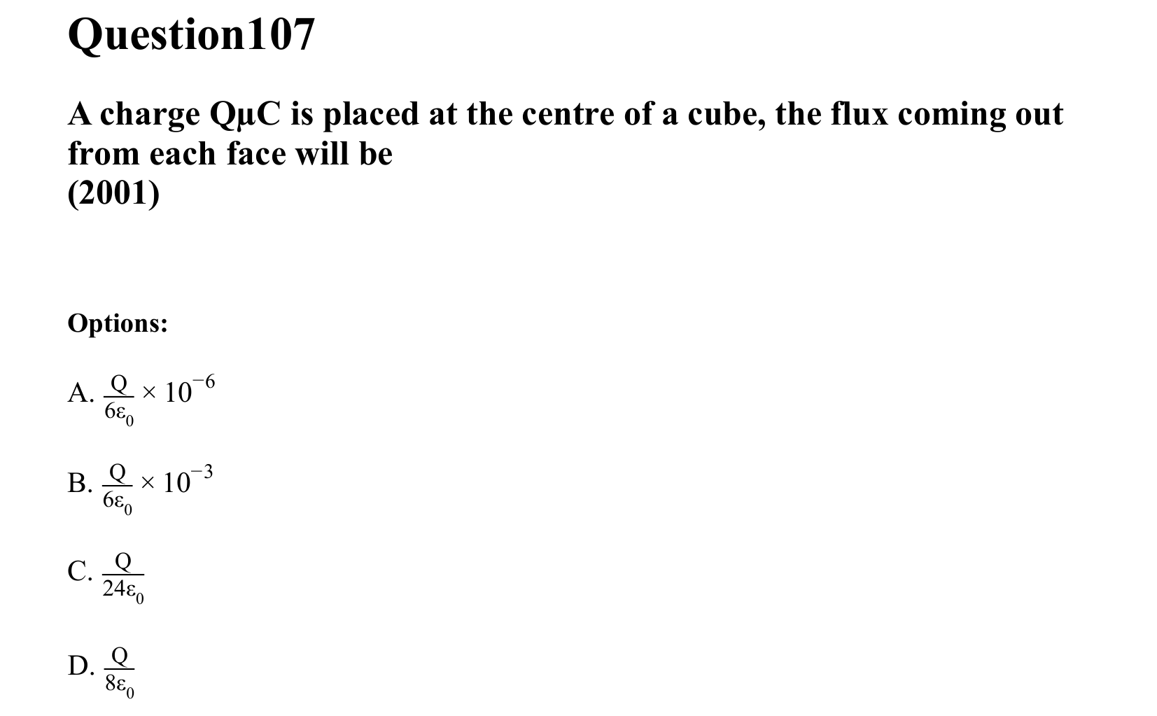 Electrostatics question 107