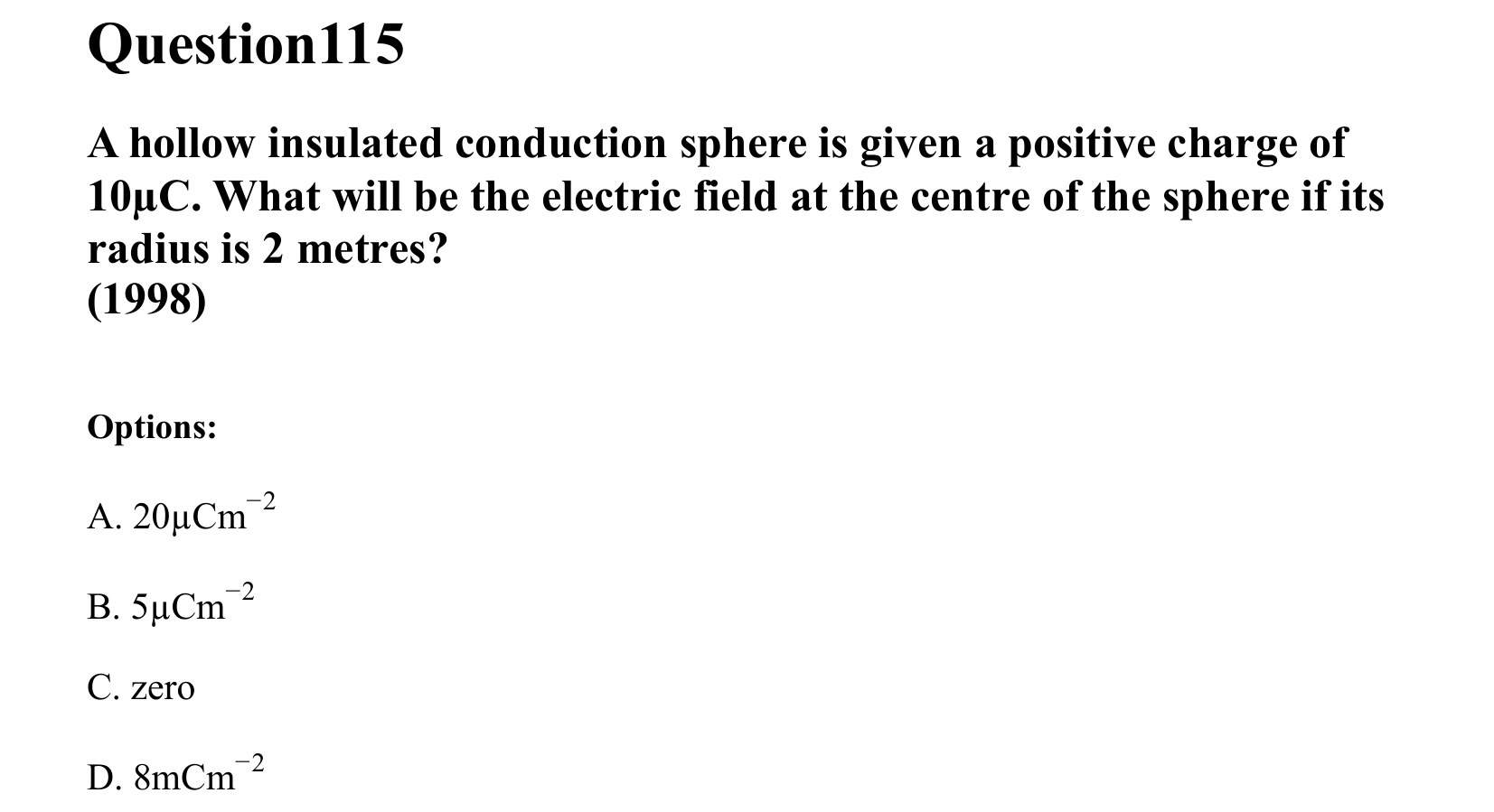 Electrostatics question 115