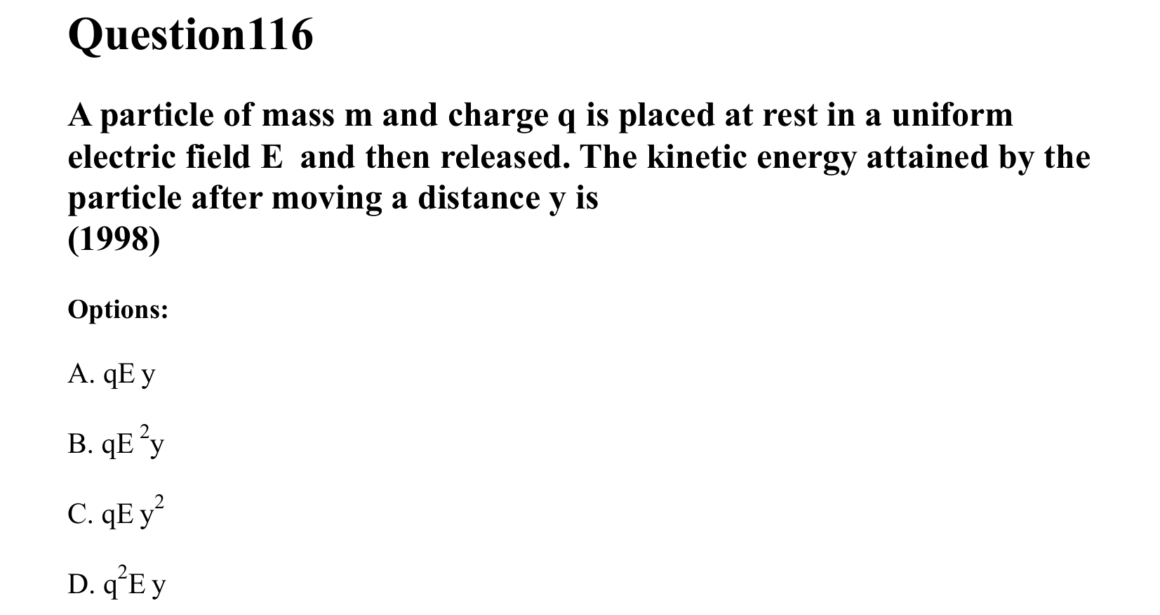 Electrostatics question 116