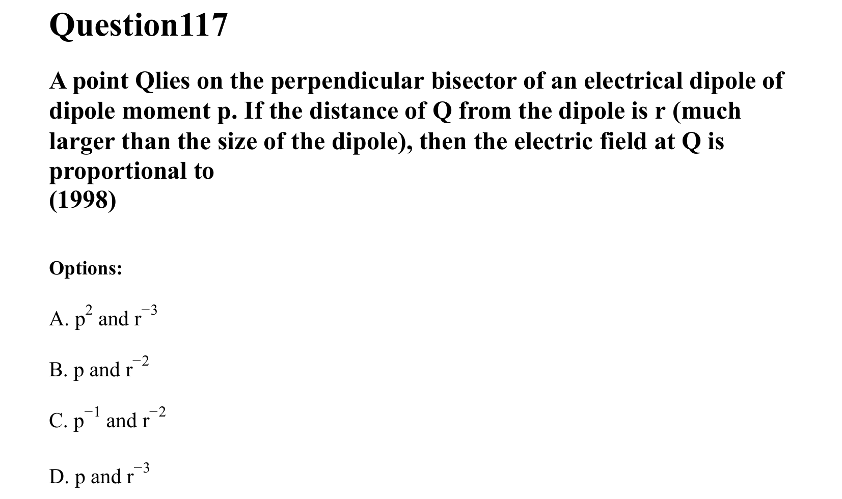 Electrostatics question 117