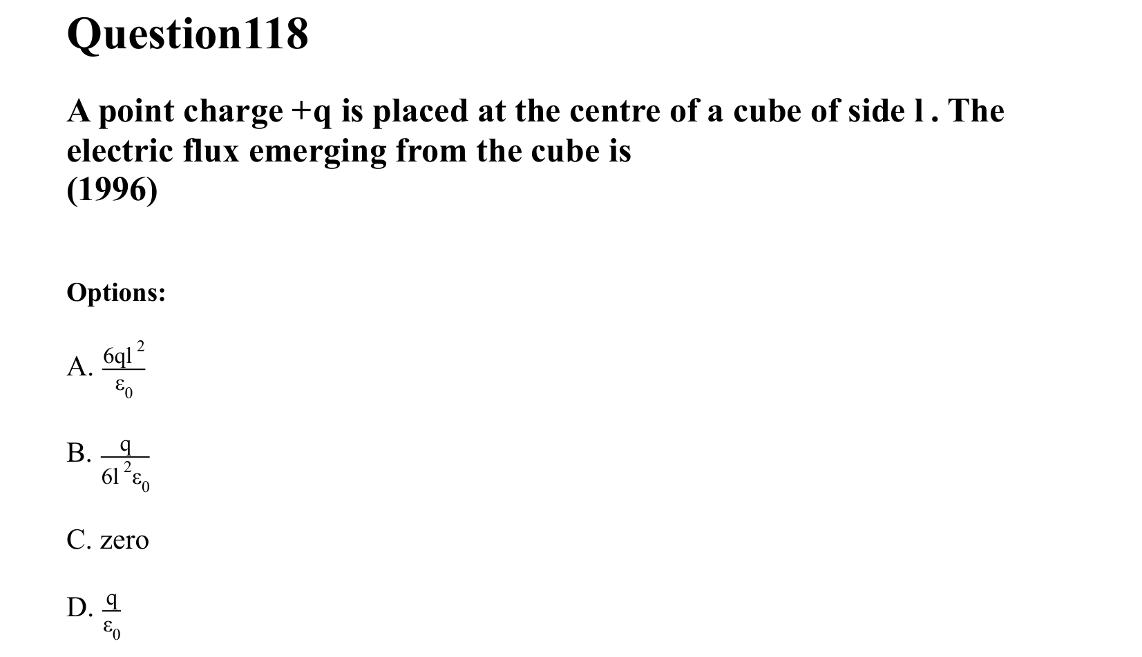 Electrostatics question 118