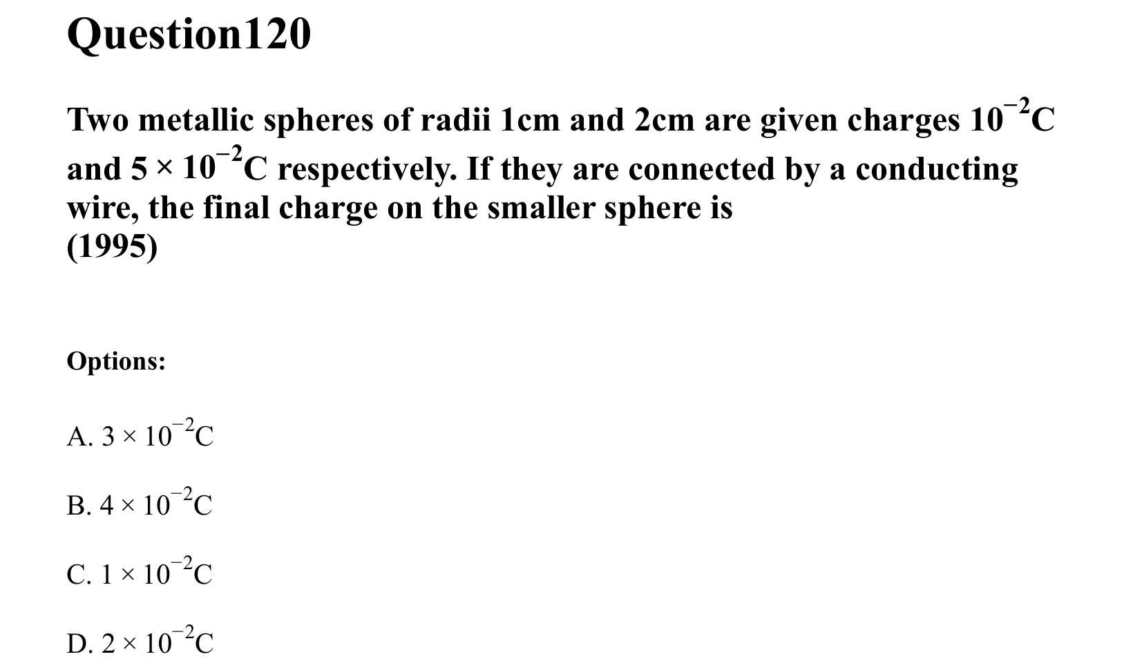 Electrostatics question 120