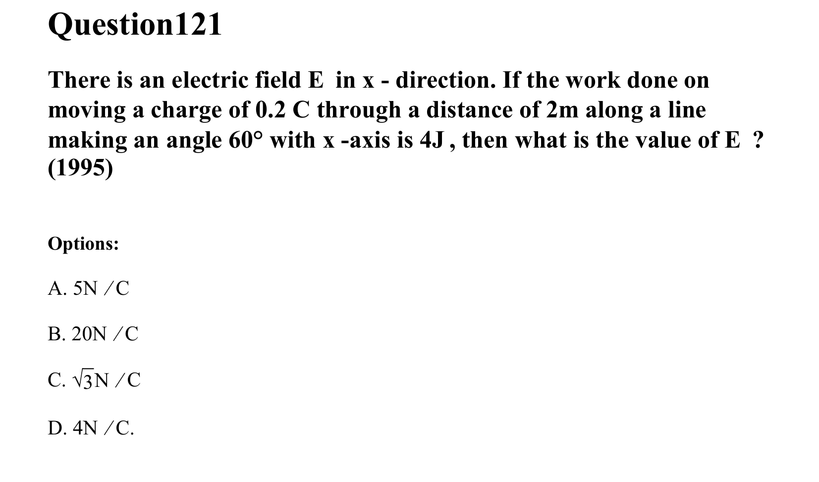 Electrostatics question 121
