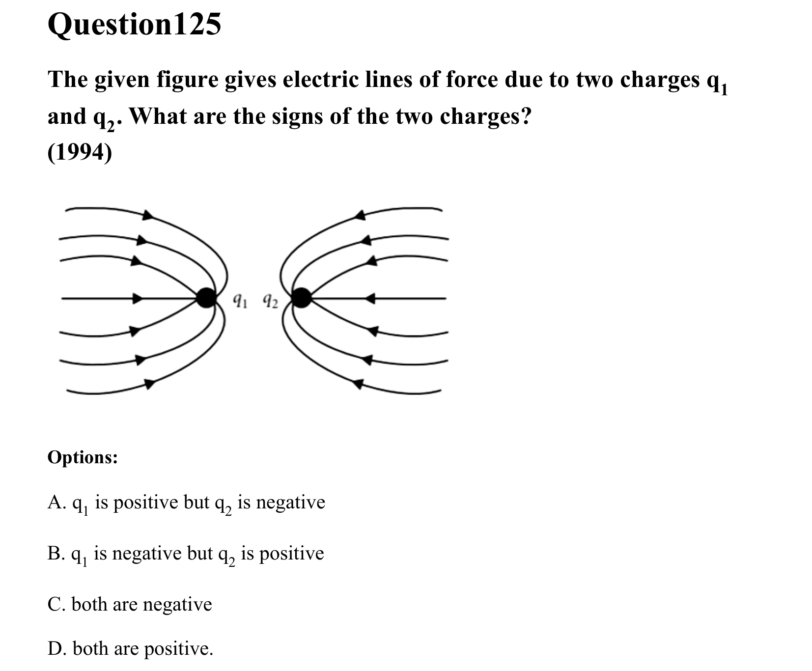 Electrostatics question 125
