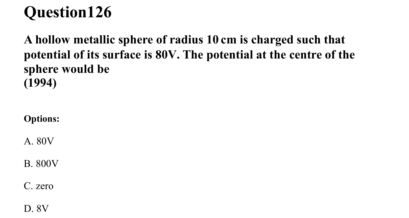 Electrostatics question 126