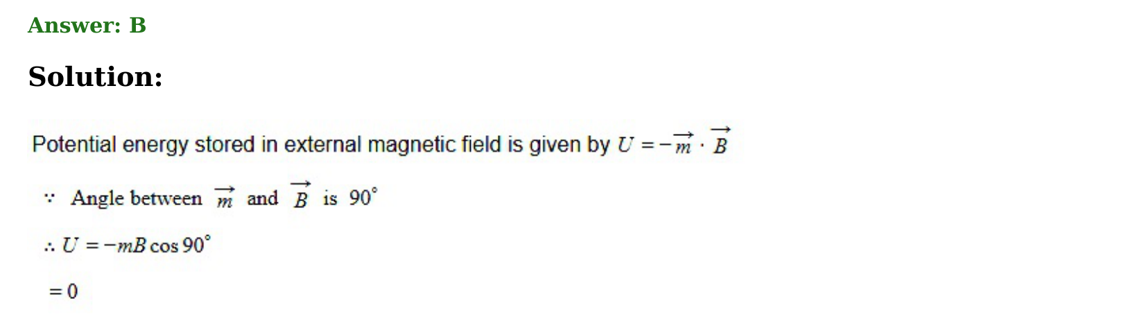 Magnetism and Matter solution 1
