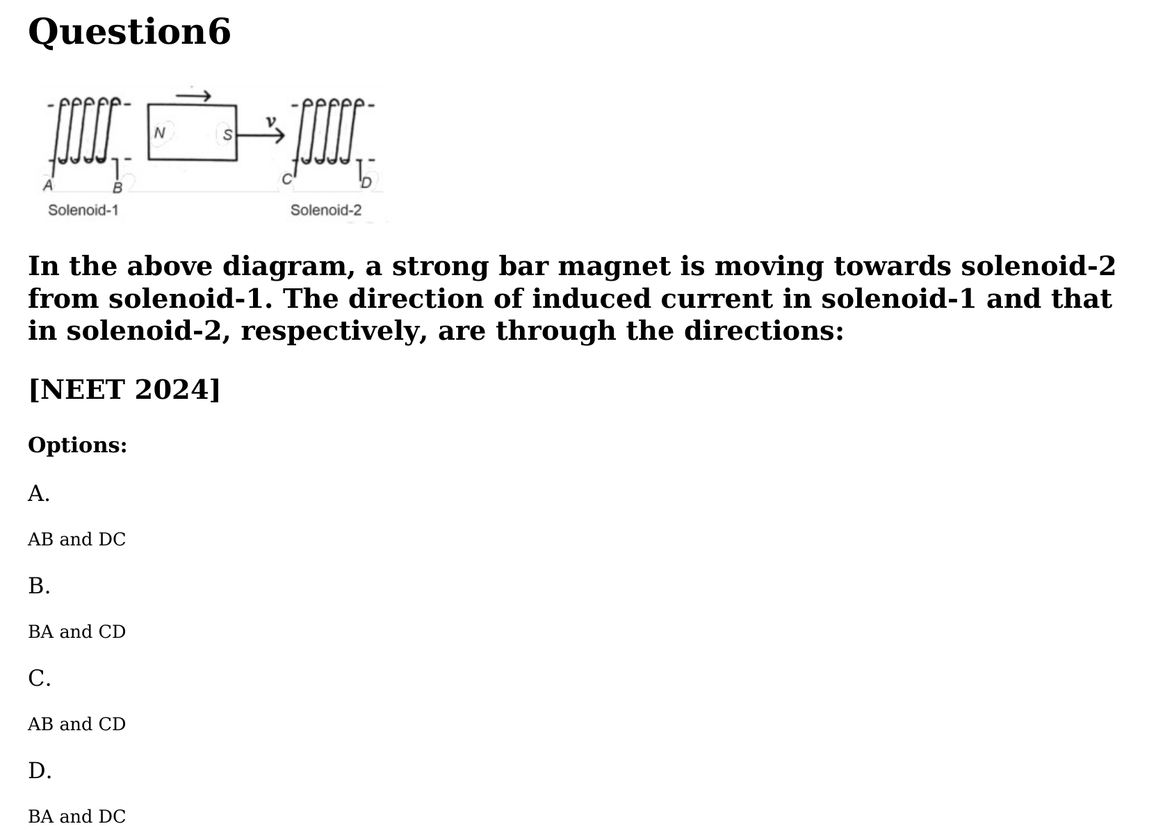 Magnetism and Matter question 6